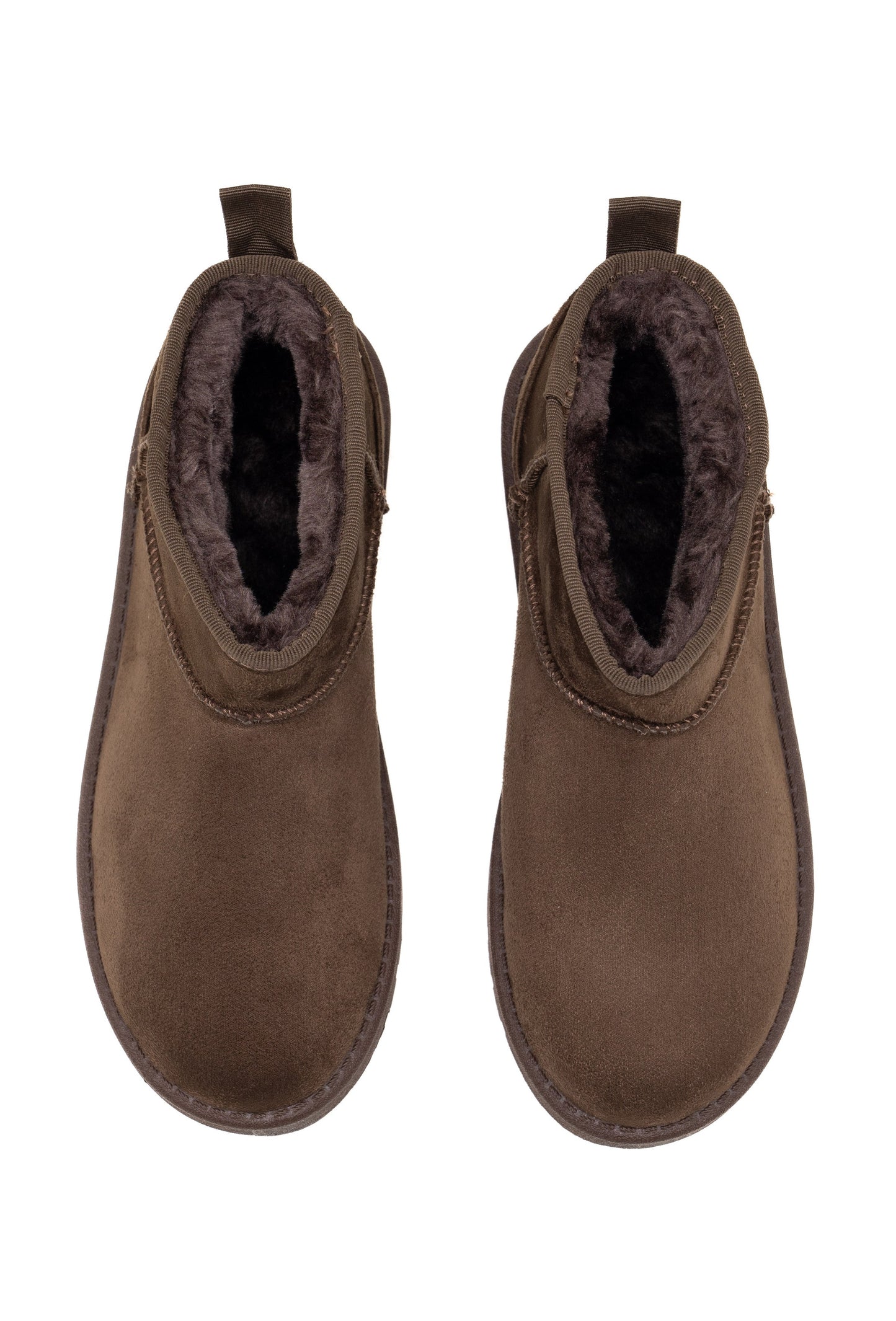 Chocolate Faux Suede Platform Boots