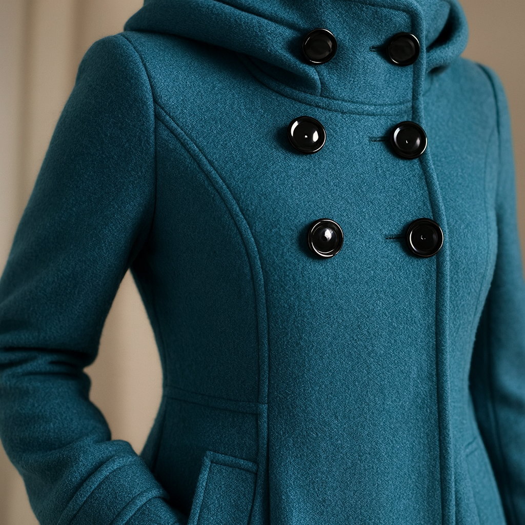 Claire – Palton Elegant de Damă cu Croi Lejer din Bumbac și Poliester