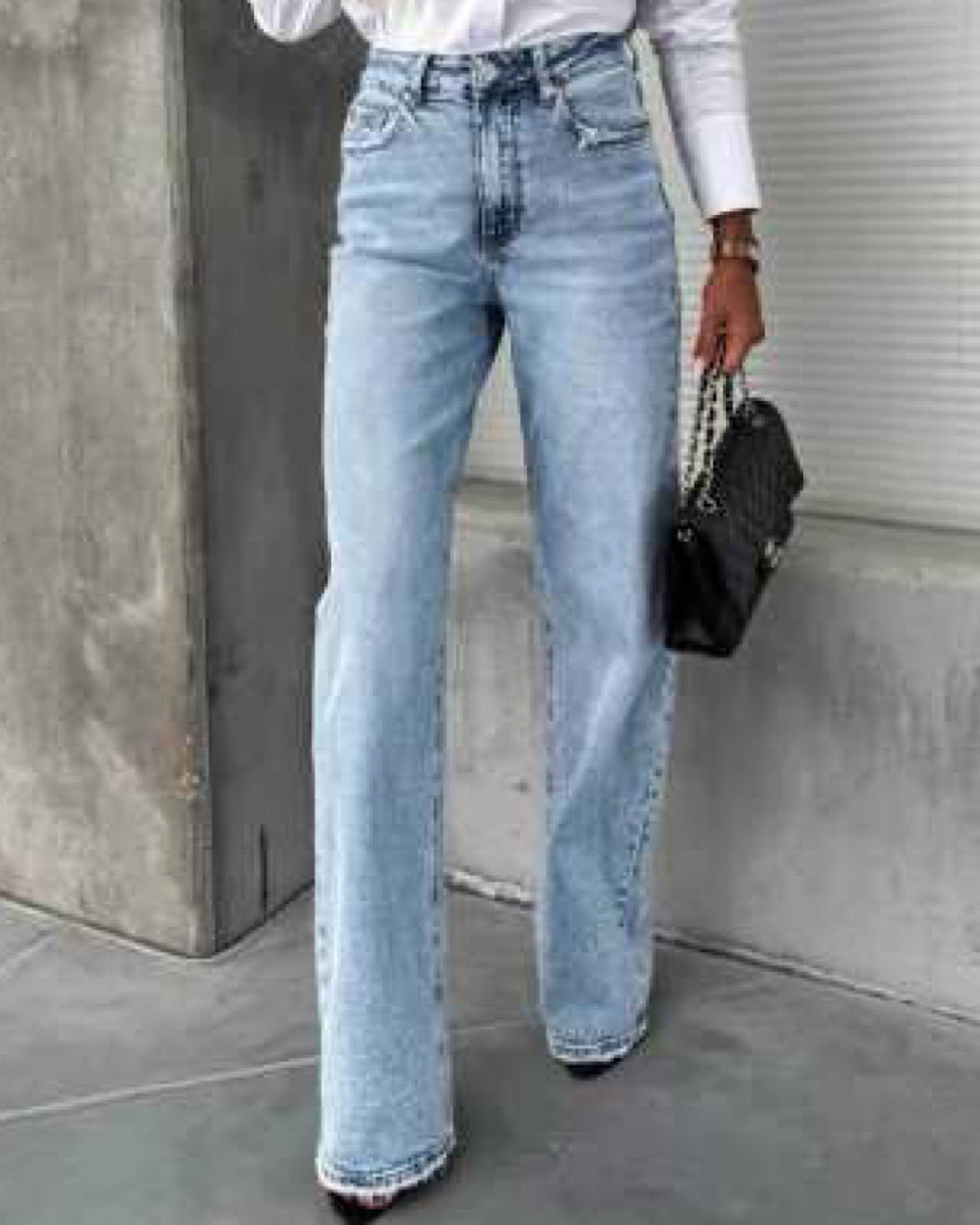 Wide Leg Light Blue Jeans