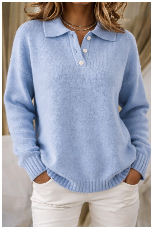 Wiktoria - Miękki sweter z kołnierzykiem